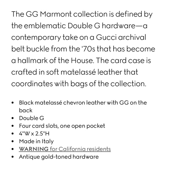 *New With Tags* Gucci GG Marmont card case - Picture 4 of 7